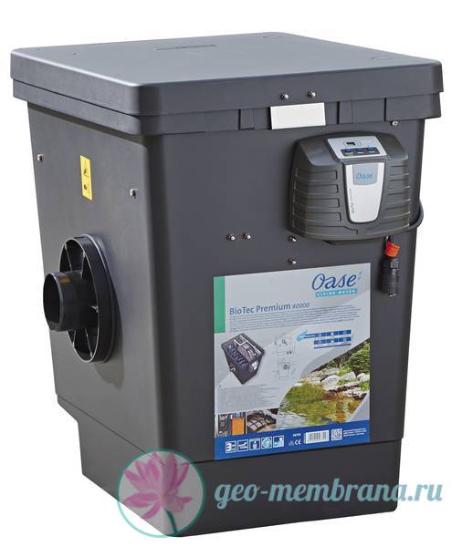 Фото Проточный фильтр для очистки прудов OASE BioTec Premium 80000 EGC барабанный