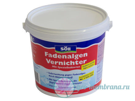 Фото Препарат для пруда Soll Fadenalgen Vernichter 2.5 кг средство против нитевидных водорослей